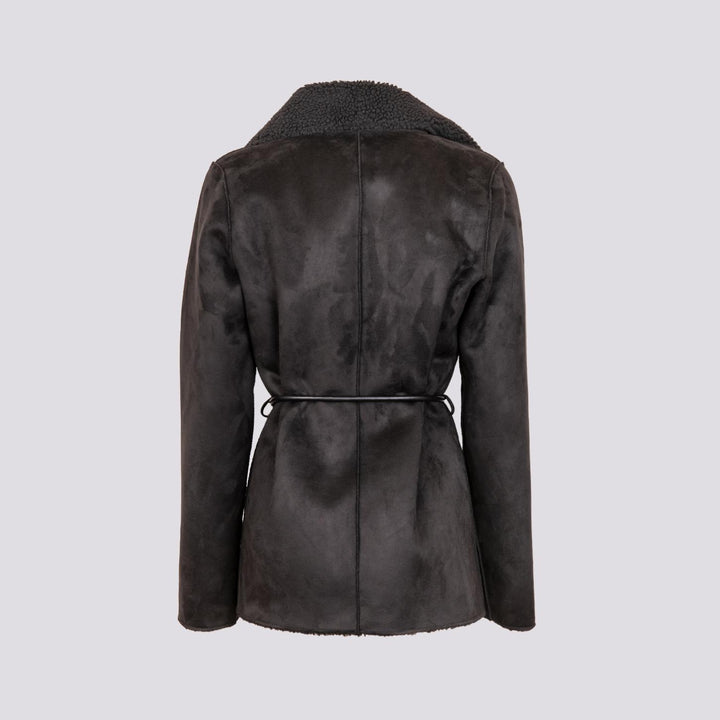 GIACCA KIMONO IN ECO-MONTONE  NERO B361MONT 024 ANDREA MORANDO 
