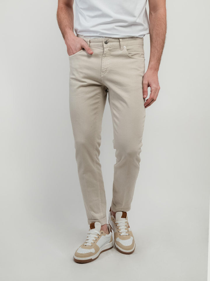 PANTALONE 5 TASCHE BEIGE 7607GSB BEIGE ANDREA MORANDO 