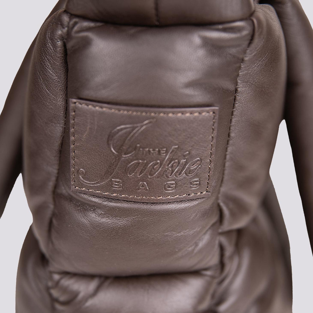 BORSA FODERATA IN PELLE MATELASSÉ MARRONE MRLN 06 JACK LEATHER 