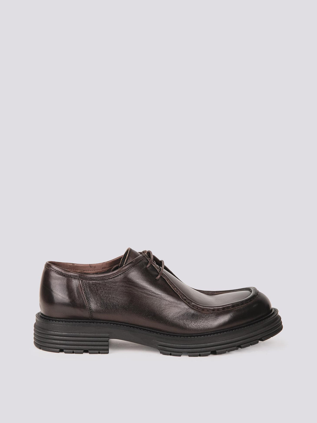STRINGATA MODELLO PARABOOT IN PELLE MARRONE 6522 T.MORO ANDREA MORANDO 