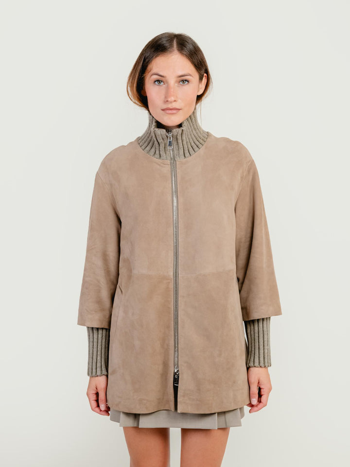 GIACCA DESIRE IN CAMOSCIO COLOR CAMMELLO DESIRE 11 JACK LEATHER 