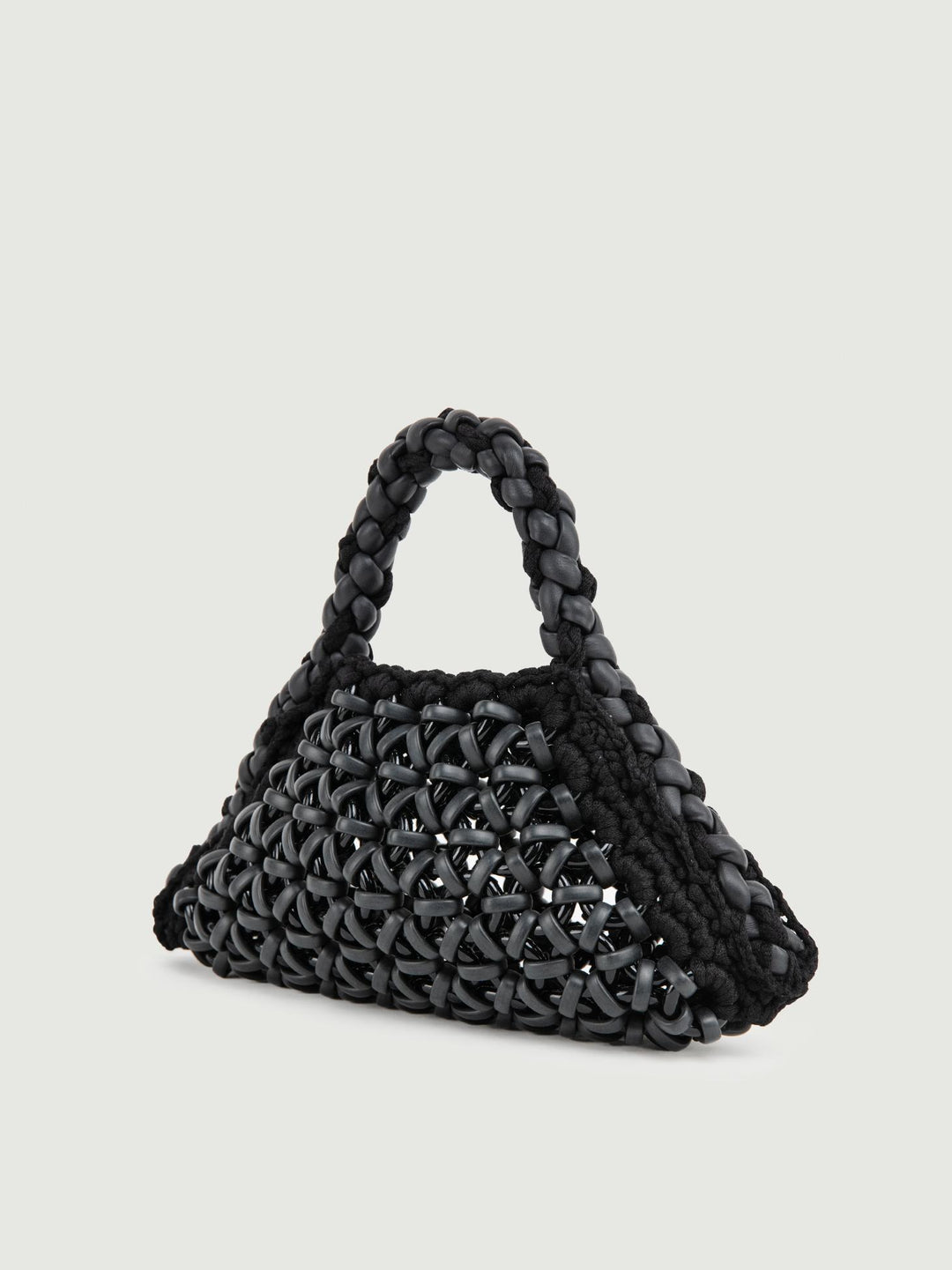 BORSA CRUSH IN RESINA E PELLE NERA SMALL CRUSH NERO BIMOR 