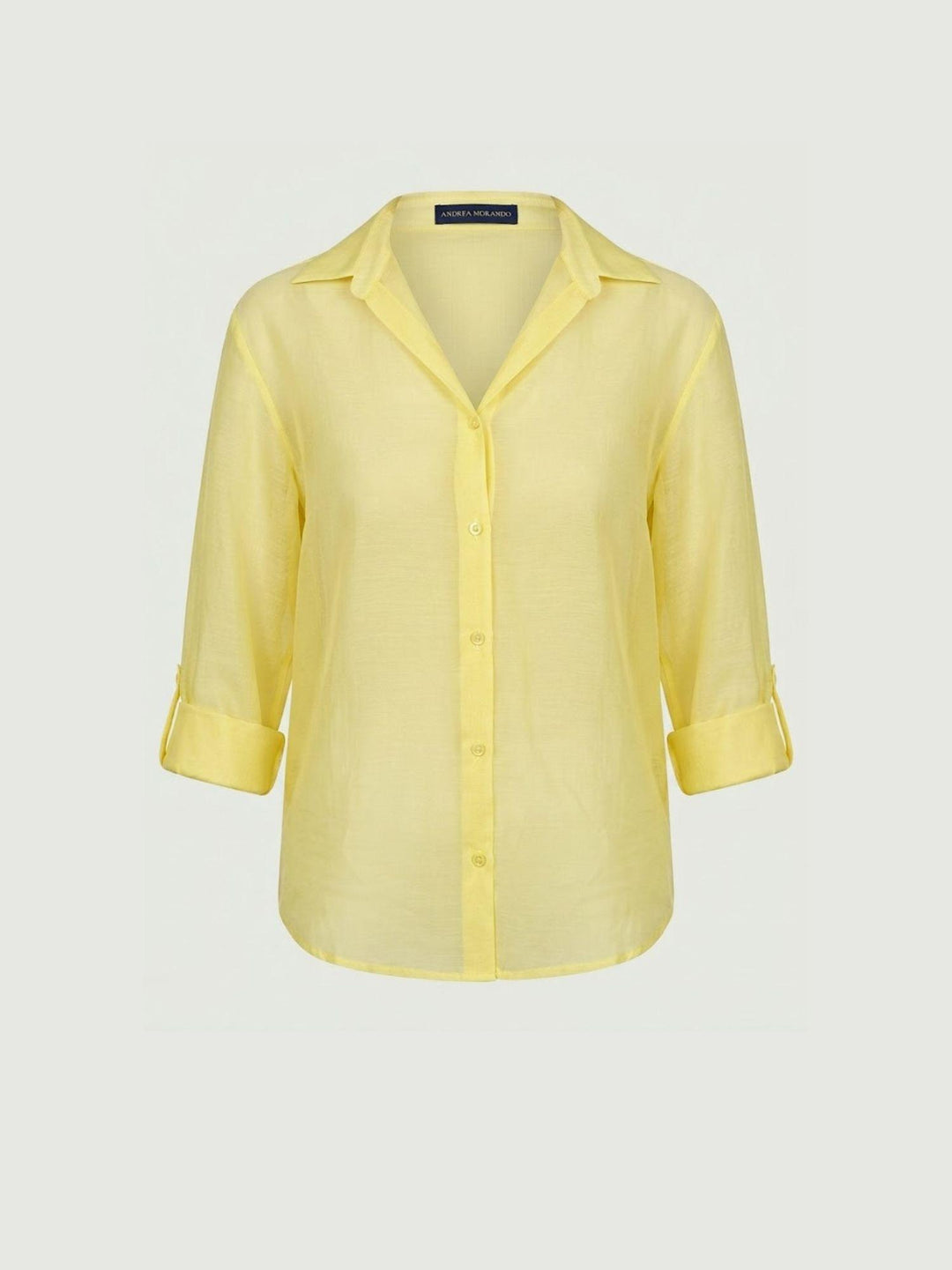 Camicia semitrasparente canarino M796/071 611 ANDREA MORANDO 