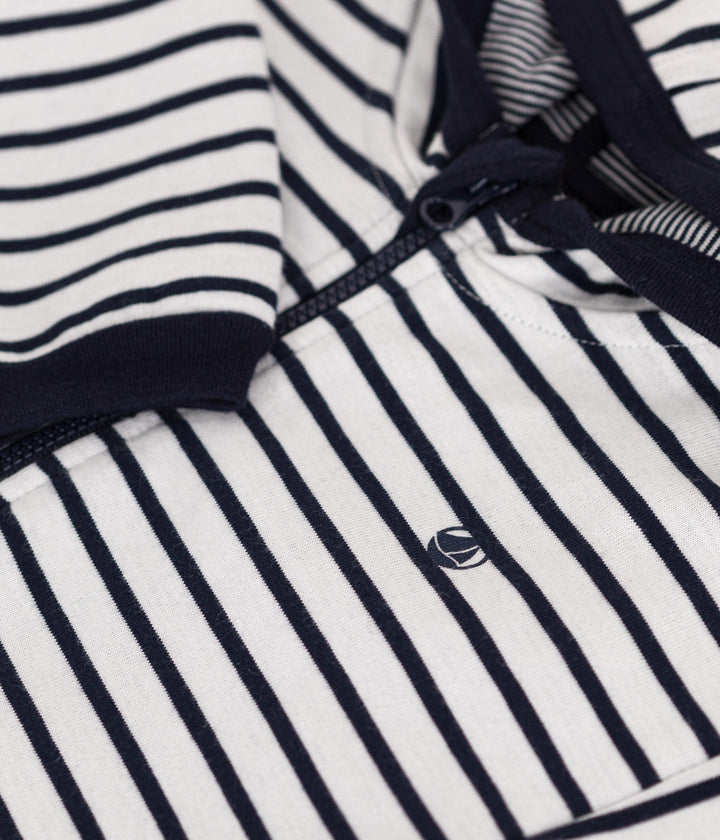 FELPA MARINIERE CON CAPPUCCIO BEBÈ A0A23 01 PETIT BATEAU 