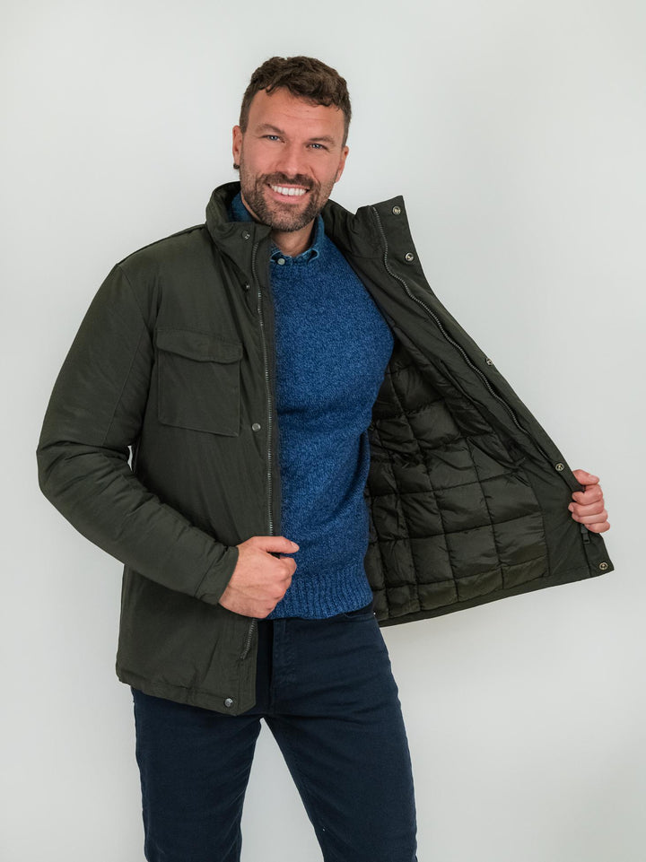 Field jacket verde militare scuro imbottita BU25W02JKPOLYT400 317 ANDREA MORANDO 