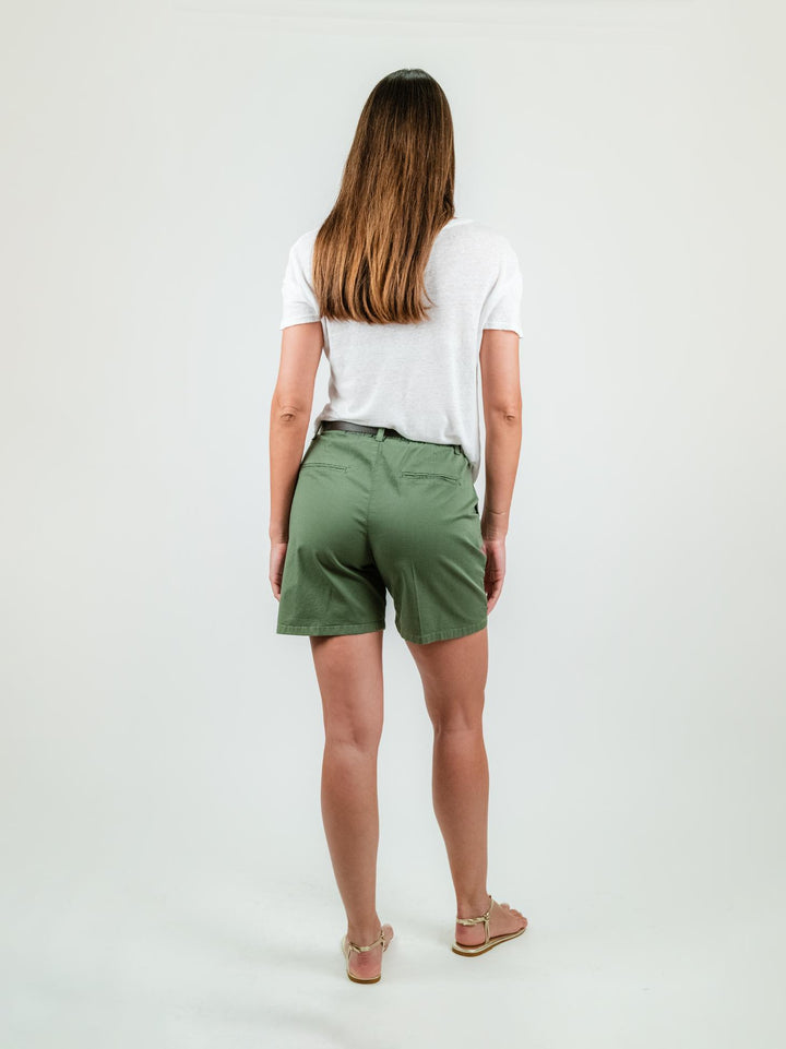 BERMUDA IN COTONE VERDE MILITARE