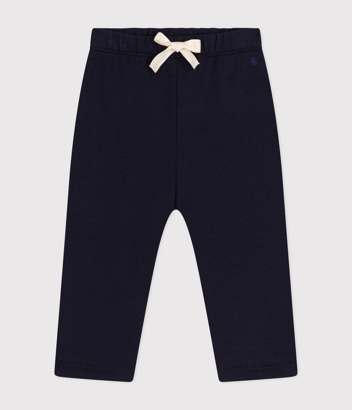 Pantaloni tinta unita blu scuro in tessuto felpato A0BQ0 03 PETIT BATEAU 