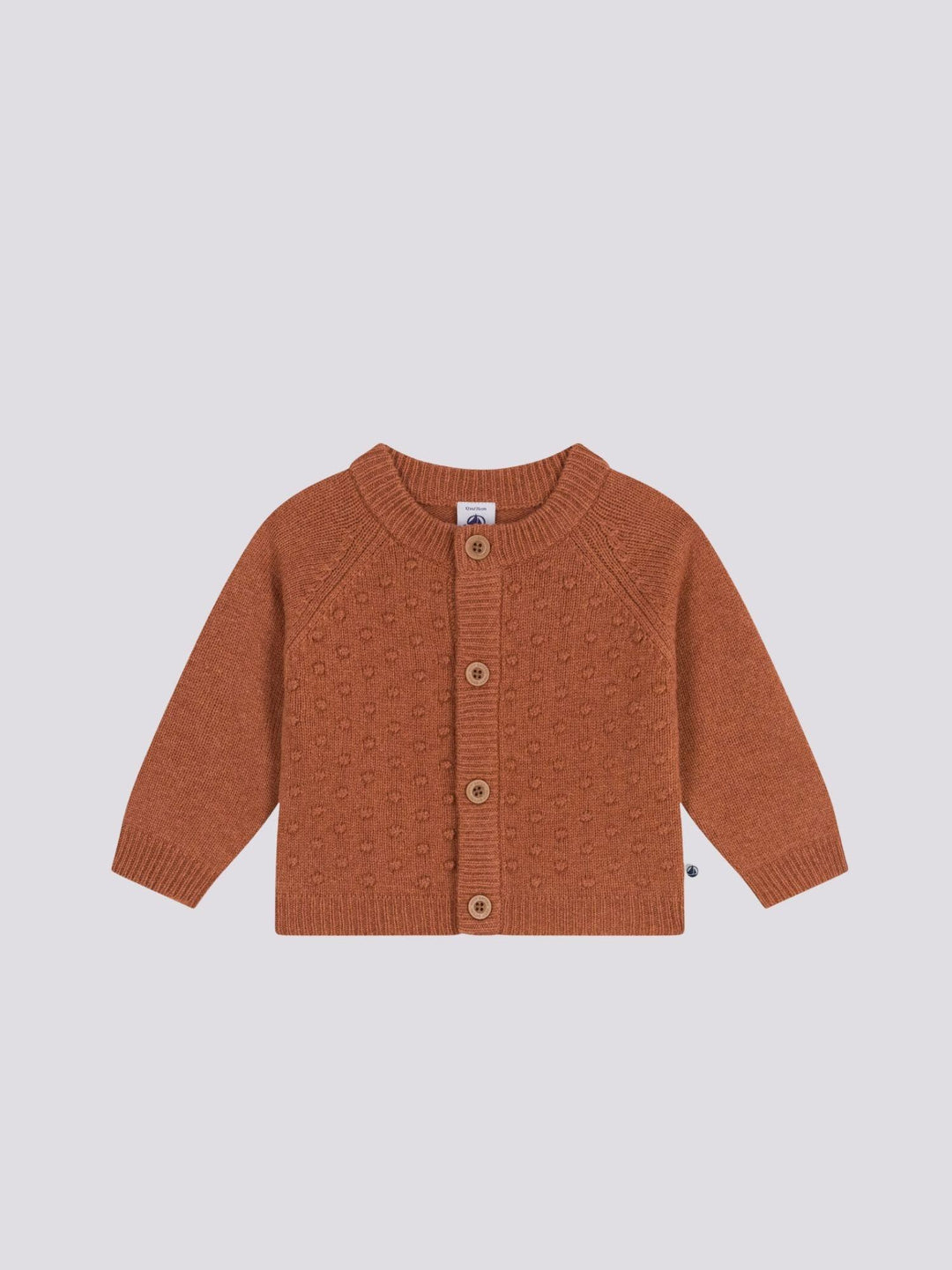 CARDIGAN IN TRICOT DI LANA E COTONE BEBÈ A08AC 02 PETIT BATEAU 