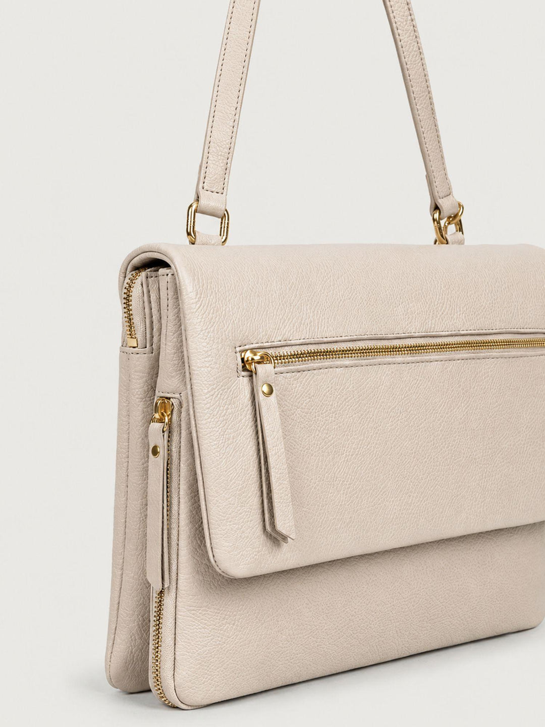 Borsa a spalla Luna in pelle martellata panna LUNA PANNA BIMOR 