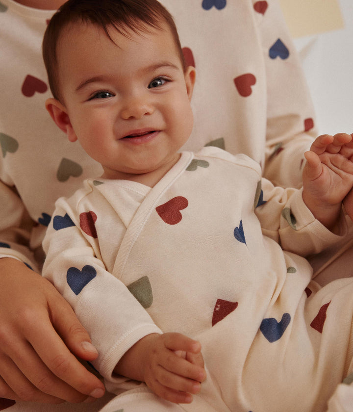 PIGIAMA A CUORI BEBÈ IN COTONE A09GK 01 PETIT BATEAU 
