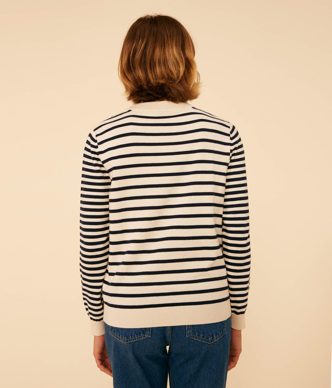 MAGLIONE IN COTONE MARINIÈRE DONNA A09ME 01 PETIT BATEAU 