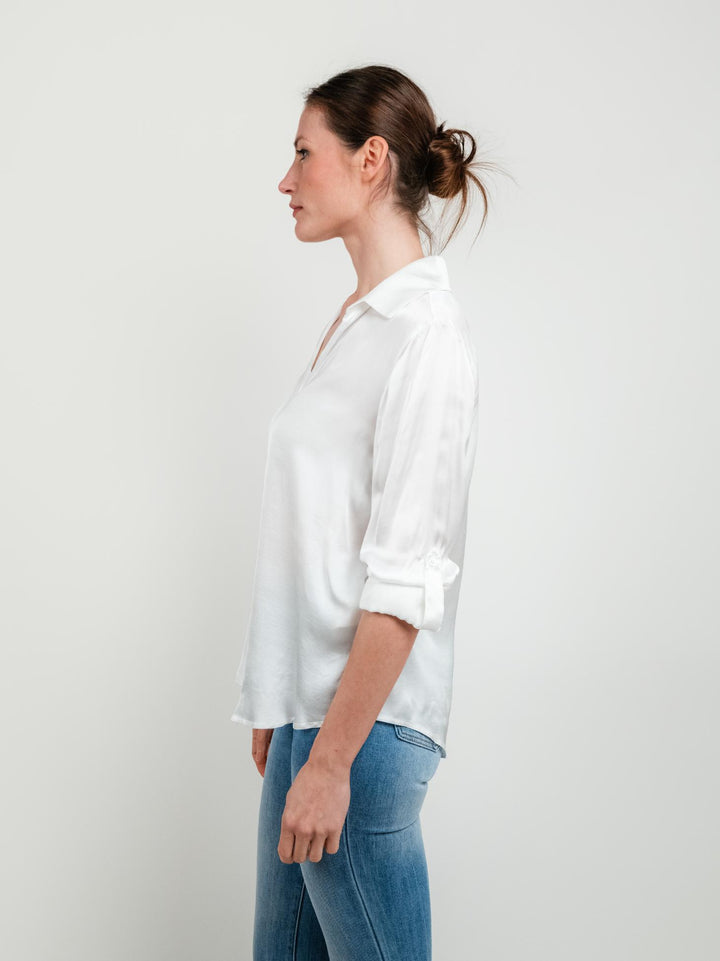 Camicia in raso biancA