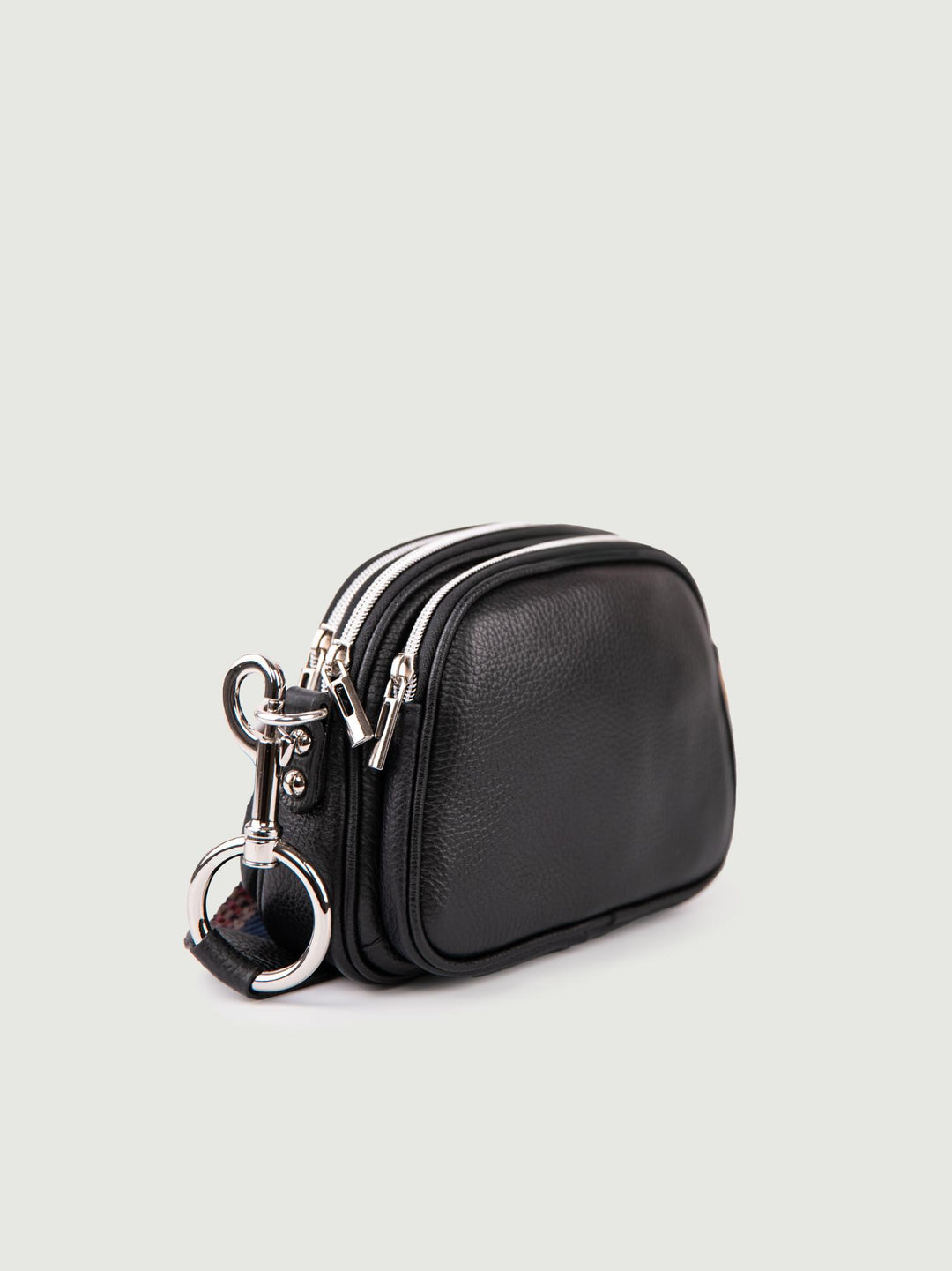 BORSA A TRACOLLA TRIS IN PELLE NERA TRIS NERO ANDREA MORANDO 