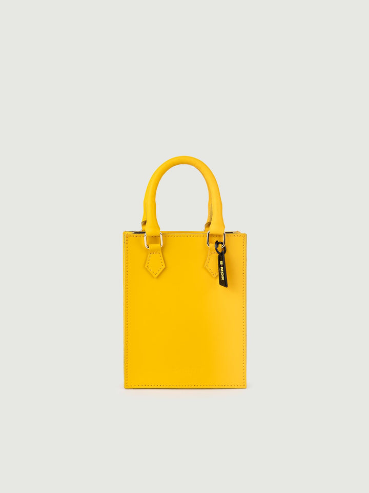BORSA IN PELLE GIALLA BABY BABY GIALLO BIMOR 