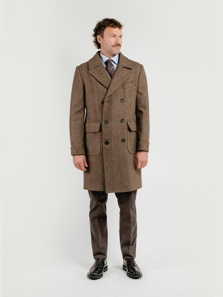 CAPPOTTO DOPPIOPETTO SPIGATO TESTA MORO K011 434 ANDREA MORANDO 