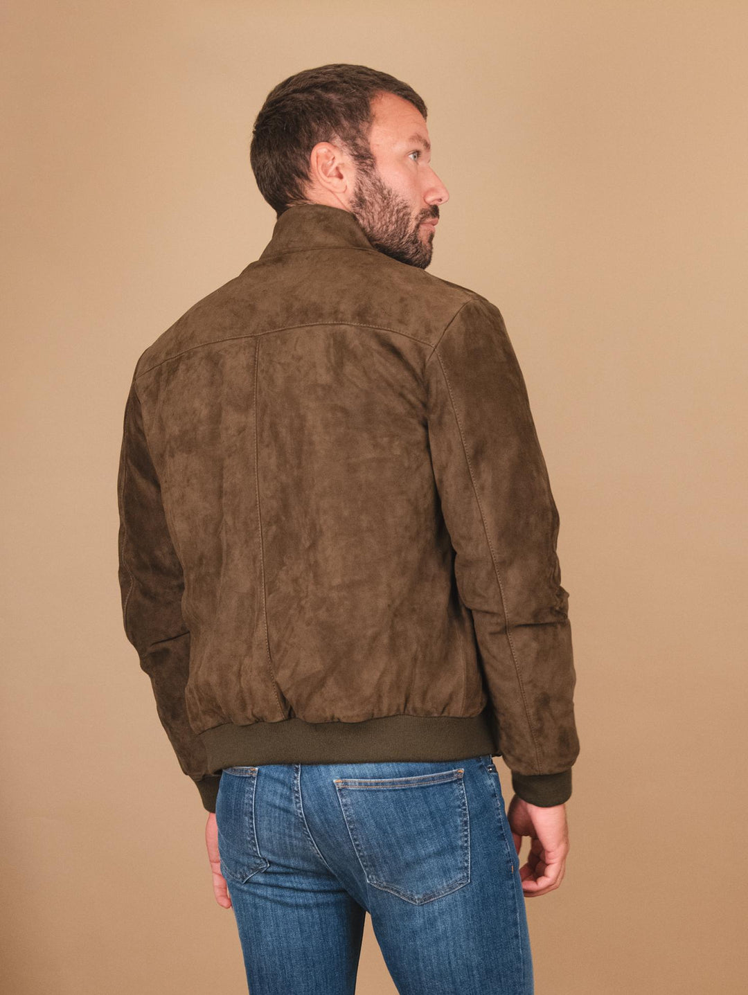 GIUBBOTTO IMBOTTITO IN CAMOSCIO "ELVIS" ELVIS 18 JACK LEATHER 