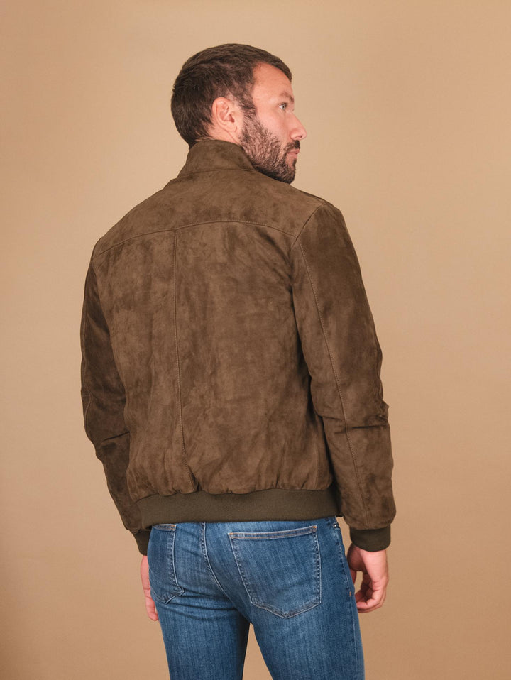 GIUBBOTTO IMBOTTITO IN CAMOSCIO "ELVIS" ELVIS 18 JACK LEATHER 