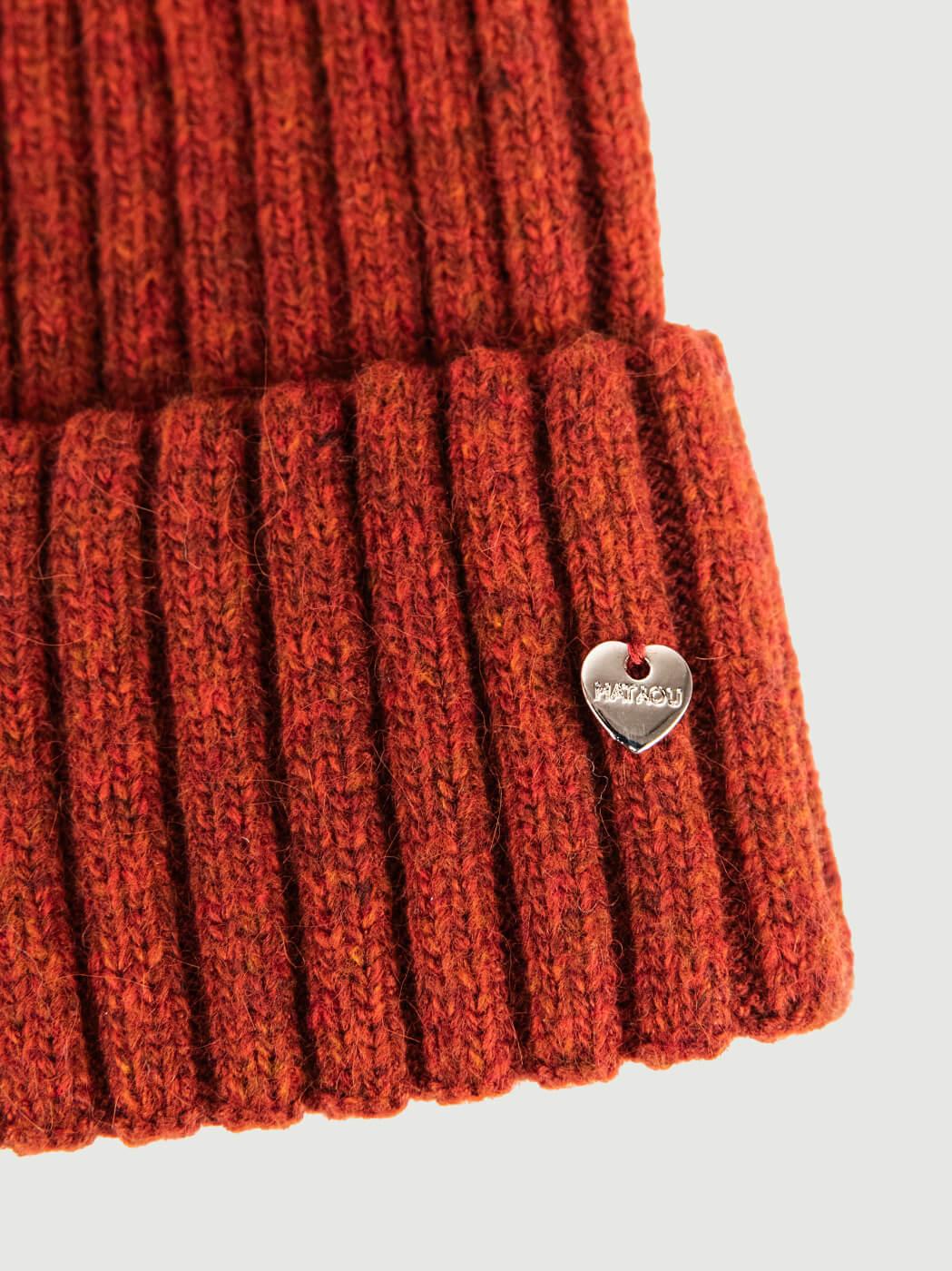 BERRETTO A COSTE MATTONE CON POM POM CP3628 BRUCIATO ANDREA MORANDO 