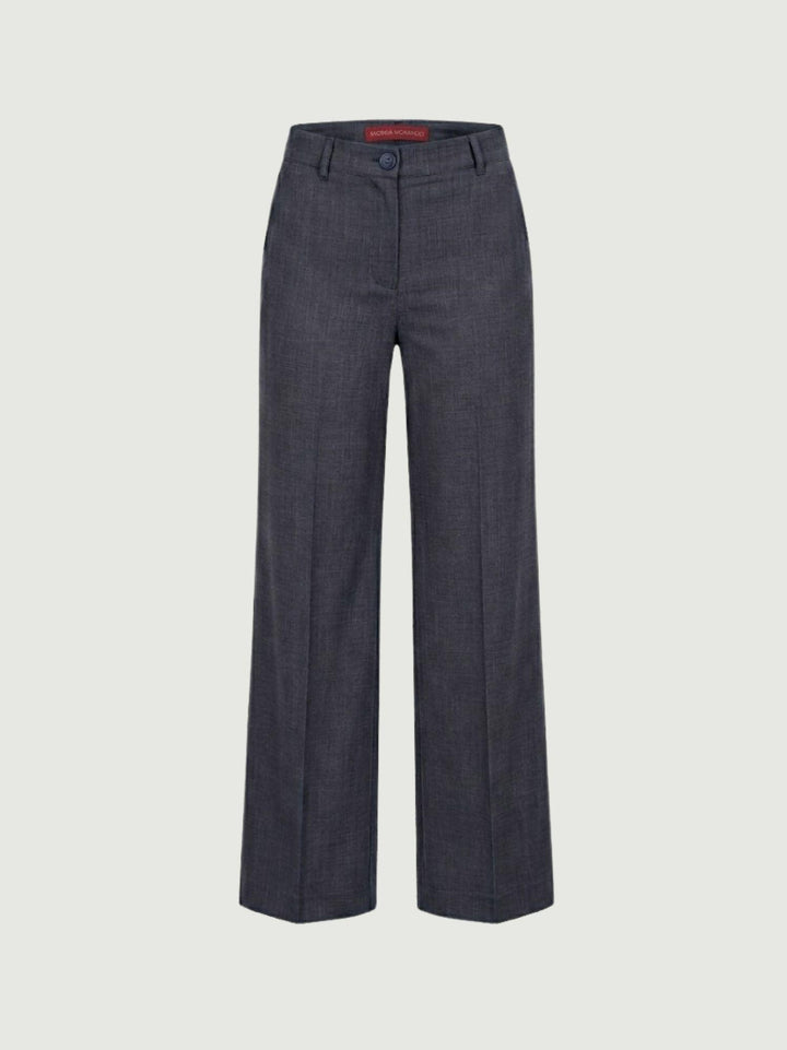 Pantaloni a palazzo con pences blu P3037 BLU NAVY ANDREA MORANDO 