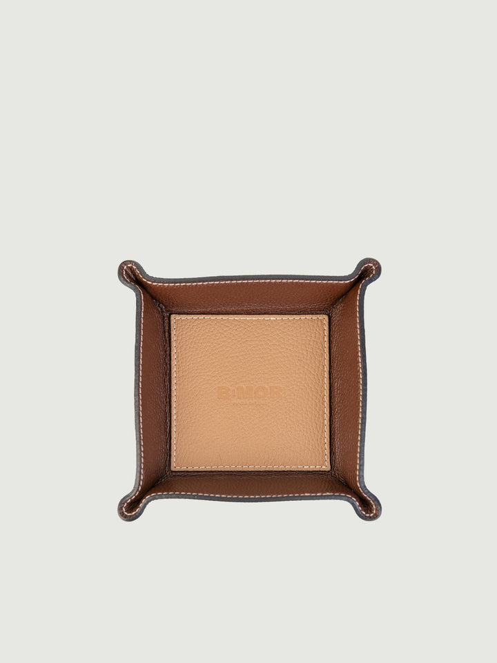 SVUOTATASCHE IN PELLE MARRONE