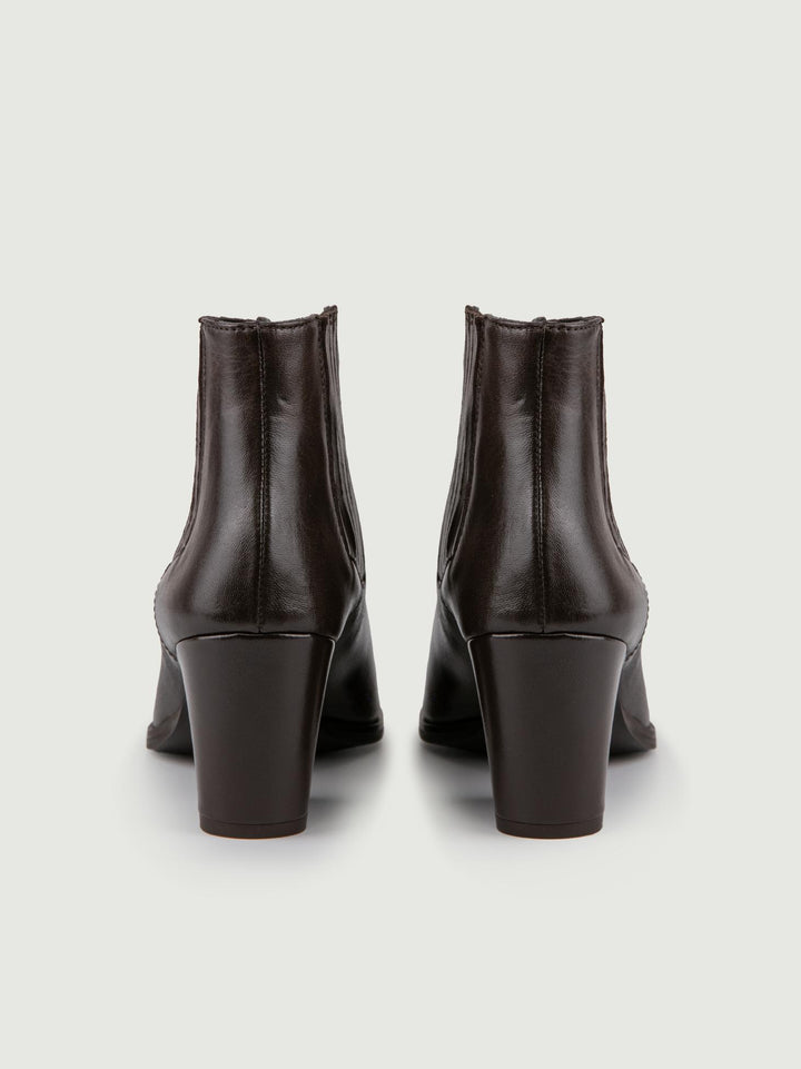 STIVALETTO TEXANO IN PELLE TESTA MORO CON SCOLLO 7348/42 T MORO ANDREA MORANDO 