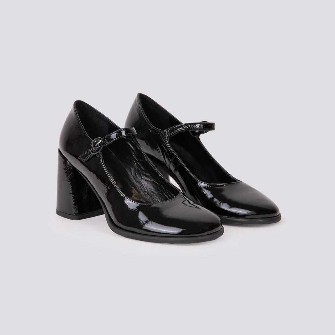 DECOLLETE CON CINTURINO IN NAPLAK NERO 8549/10 NERO ANDREA MORANDO 