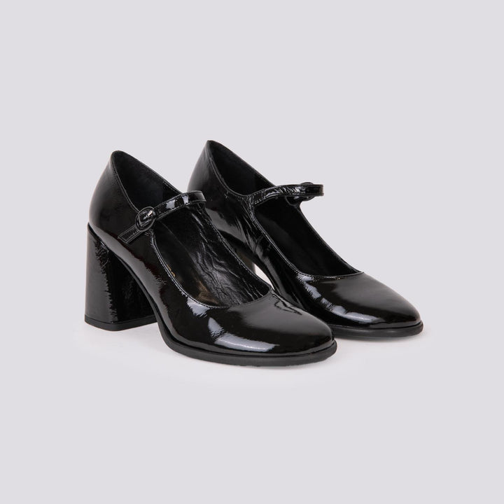 DECOLLETE CON CINTURINO IN NAPLAK NERO 8549/10 NERO ANDREA MORANDO 