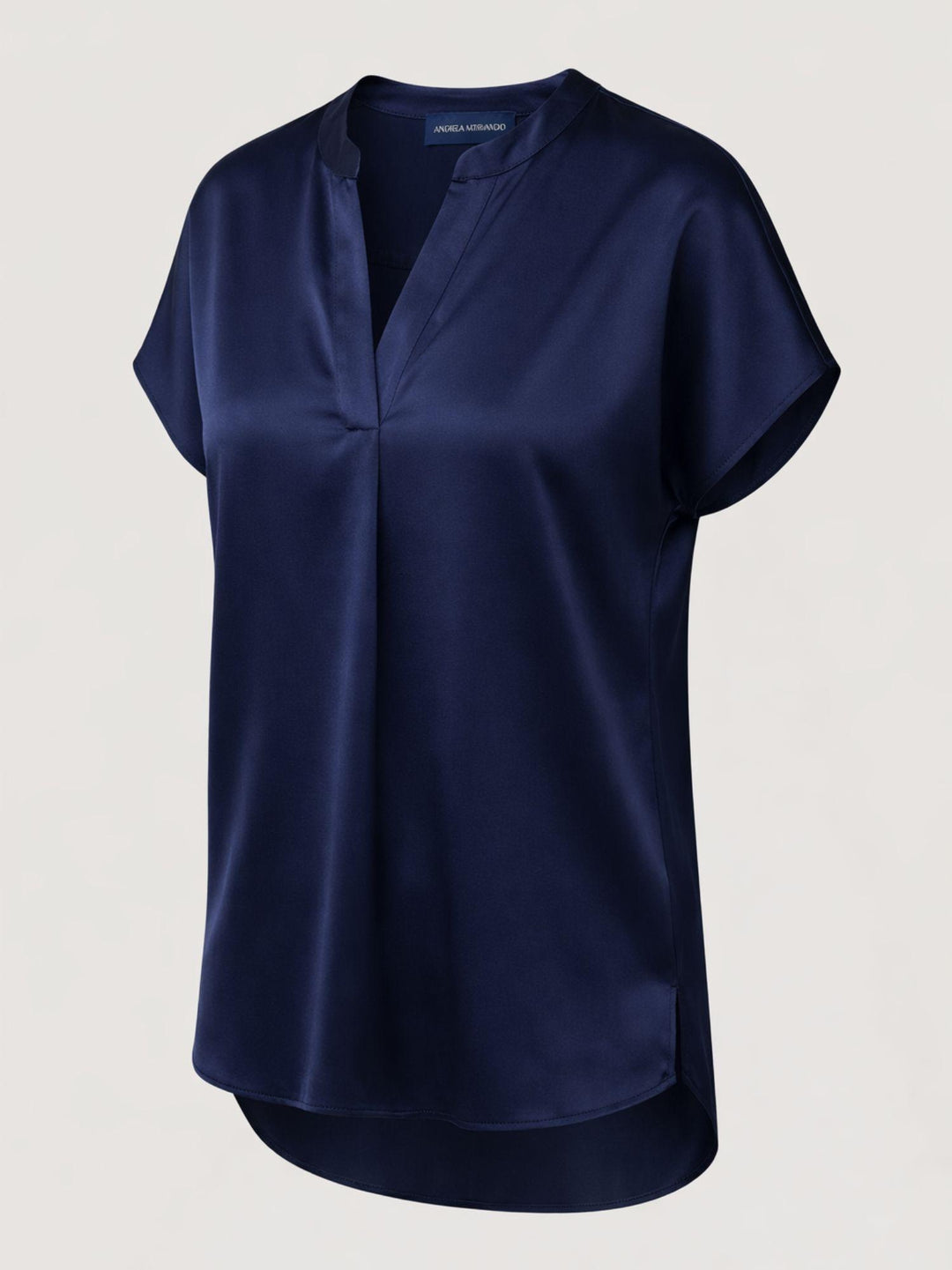 Blusa in raso blu M9237 BLU ANDREA MORANDO 