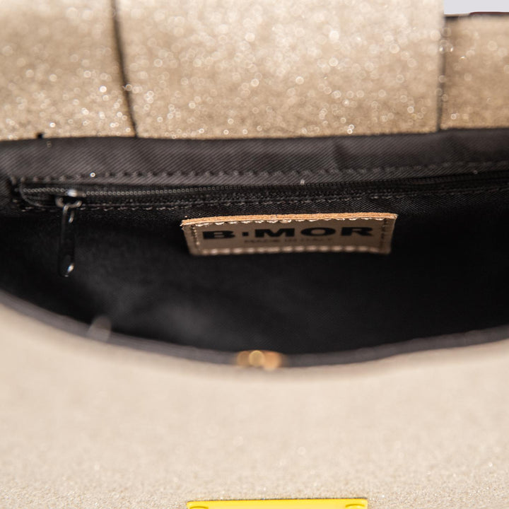 BORSA MINI CURVY Glitter Barbie Champagne MINI CURVY GLITTER CHAMPAGNE BIMOR 