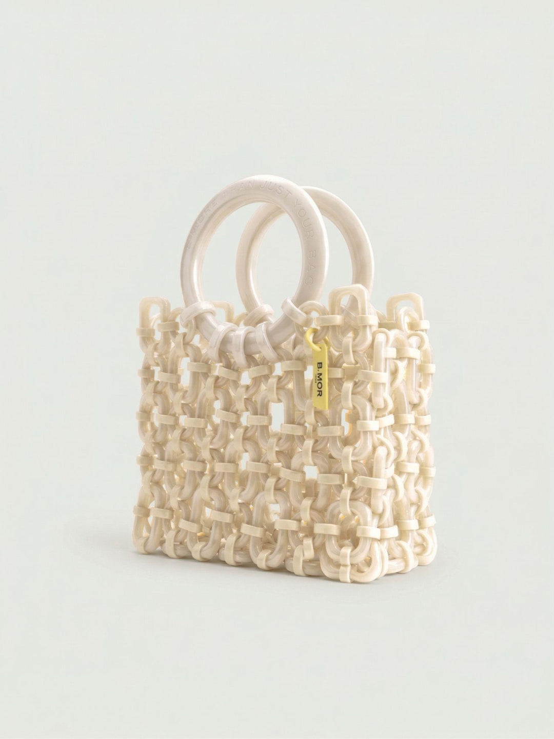 Borsa a mano Doll in resina silky pearl DOLL+BB BIANCO PERLA+ORO BIMOR 