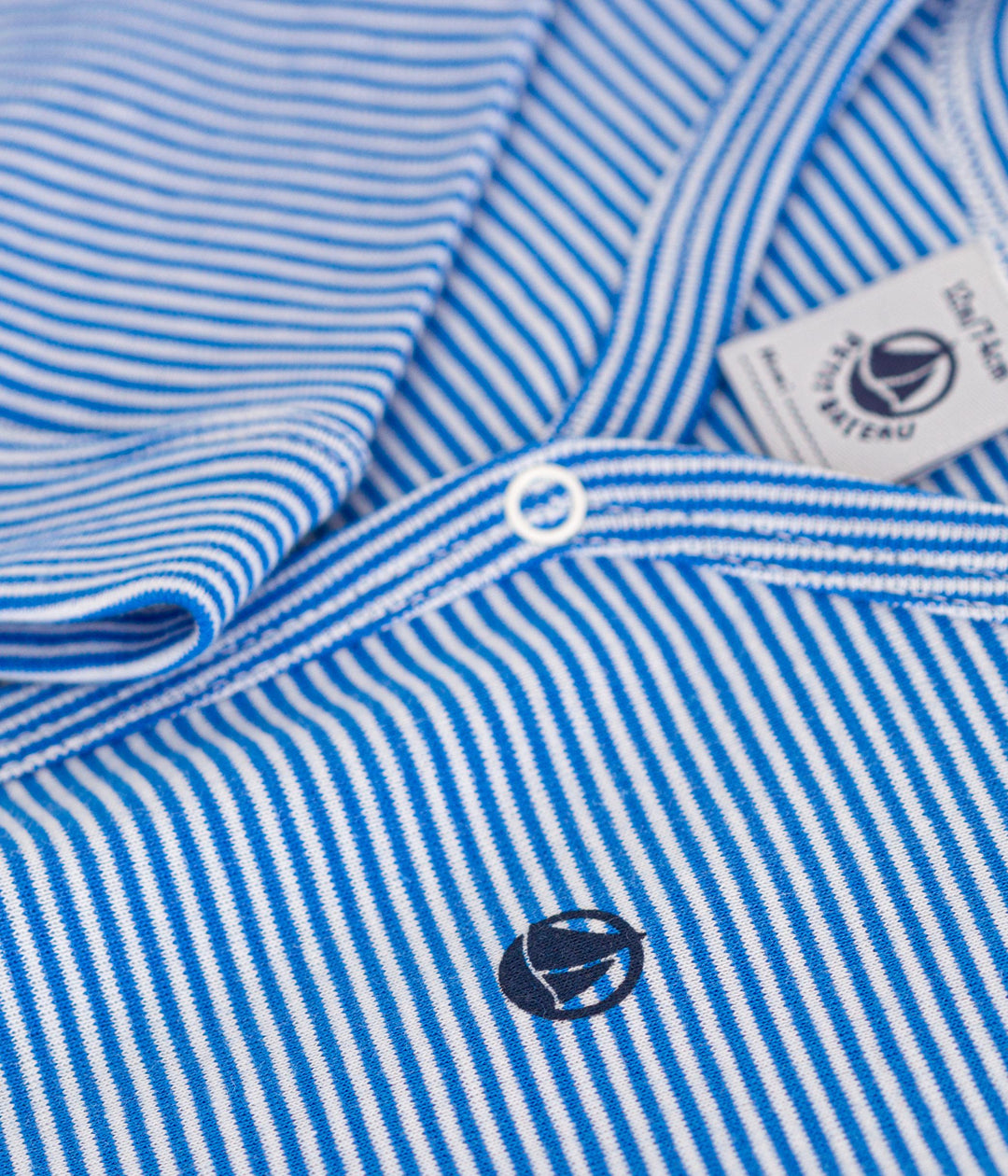 PIGIAMA AZZURRO BEBÈ SENZA PIEDI A RIGHE A09LM 01 PETIT BATEAU 