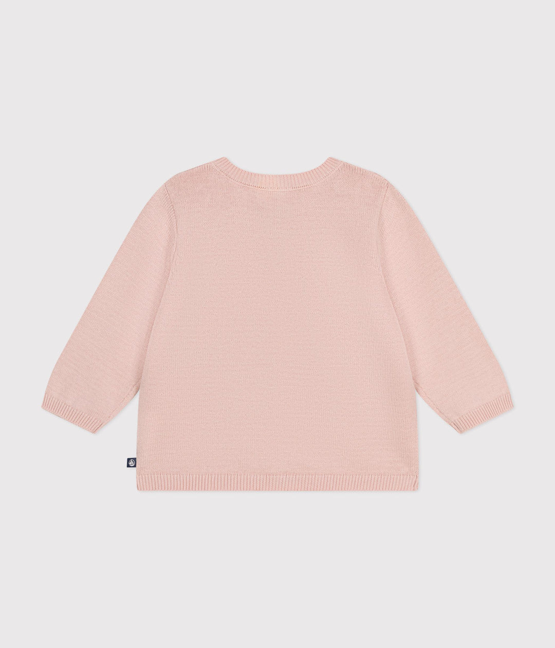 CARDIGAN ROSA BEBÈ IN TRICOT DI COTONE TRAFORATO A0A9N 02 PETIT BATEAU 