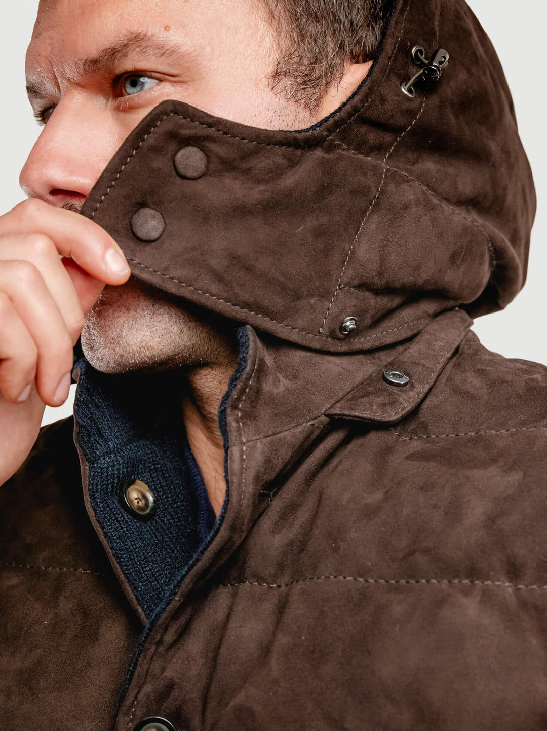 GIUBBOTTO REVERSIBILE BRAD KNIT IN CAMOSCIO E MAGLIA BRAD KINT 309 JACK LEATHER 