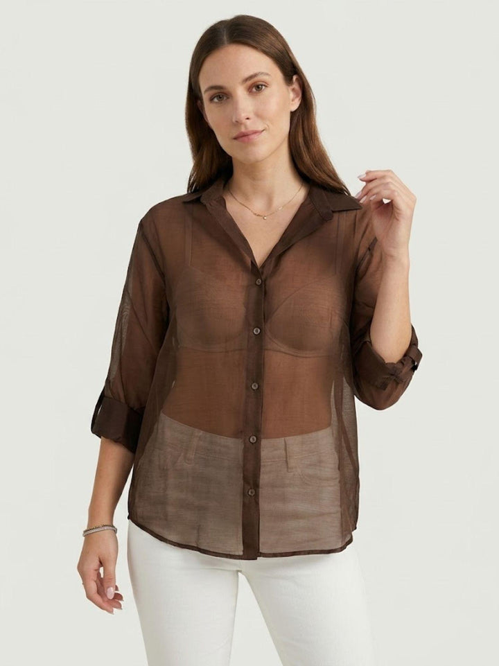 Camicia semitrasparente testa moro M796/071 5 ANDREA MORANDO 
