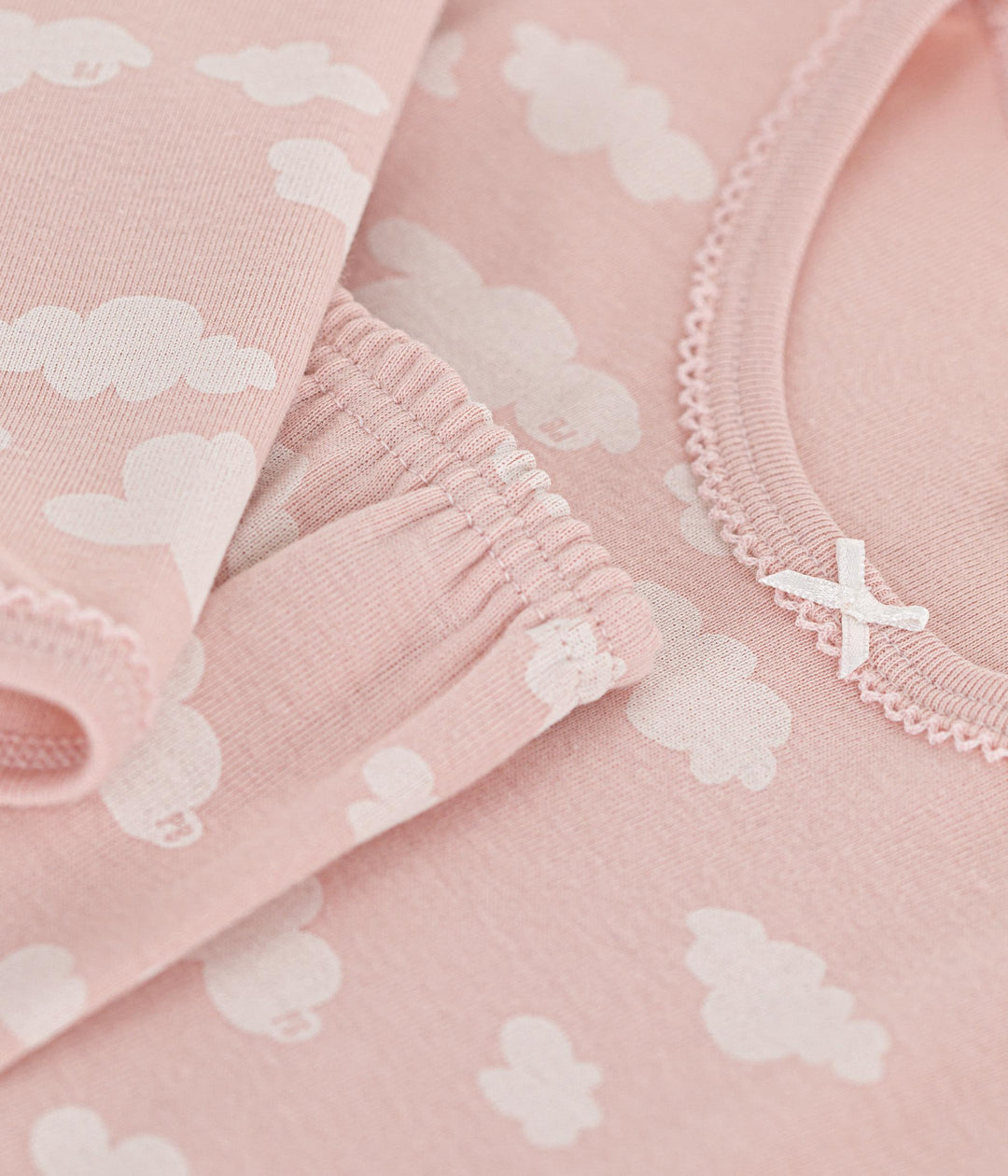 PIGIAMA BAMBINO ROSA FANTASIA NUVOLE A09RB 01 PETIT BATEAU 