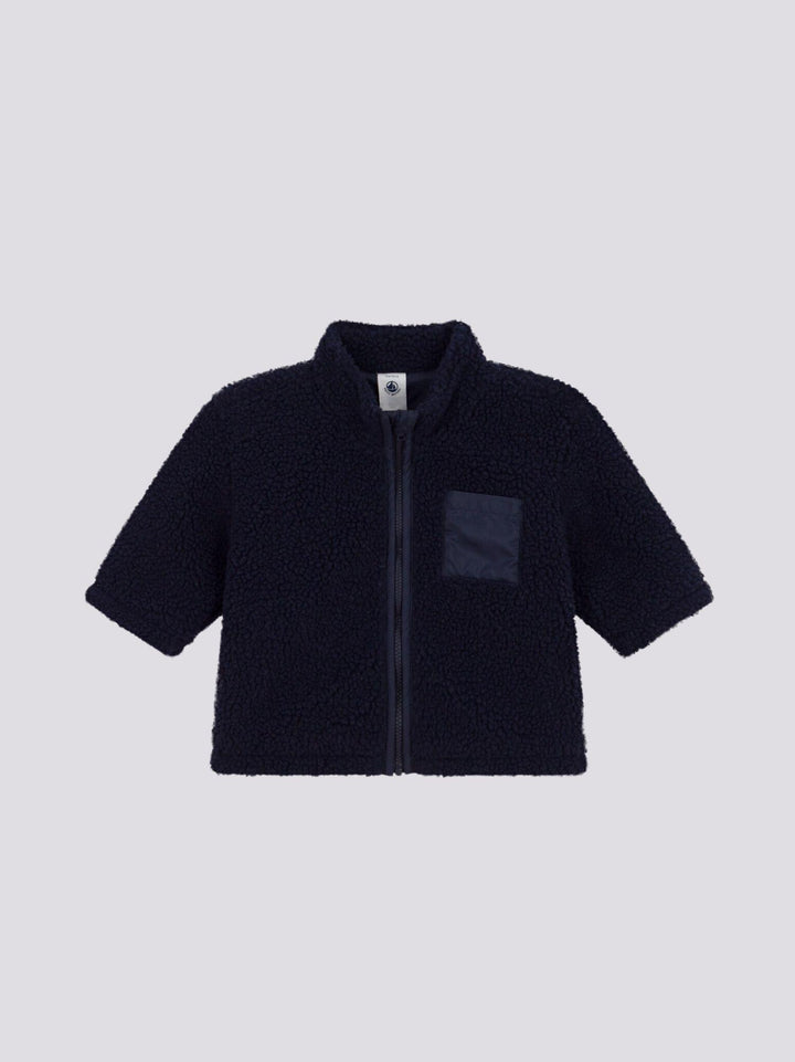 GIACCA IN SHERPA BLU A08Q2 01 PETIT BATEAU 