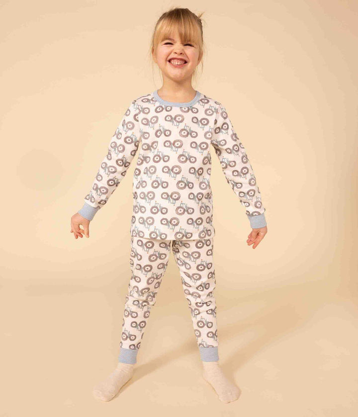 PIGIAMA TRATTORE BAMBINO UNISEX IN COTONE A0827 01 PETIT BATEAU 
