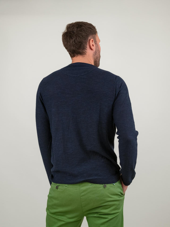 MAGLIA A MANICA LUNGA IN COTONE BLU 0578 23 FIESOLI DANIELE 