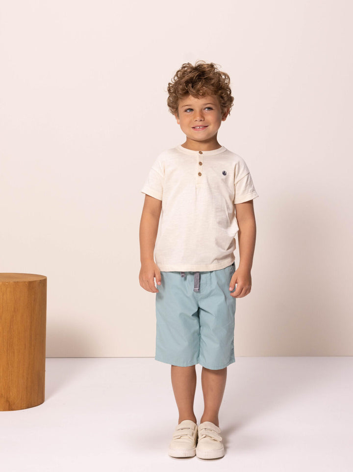 BERMUDA IN SERGE DI COTONE BAMBINO A06Q1 04 PETIT BATEAU 