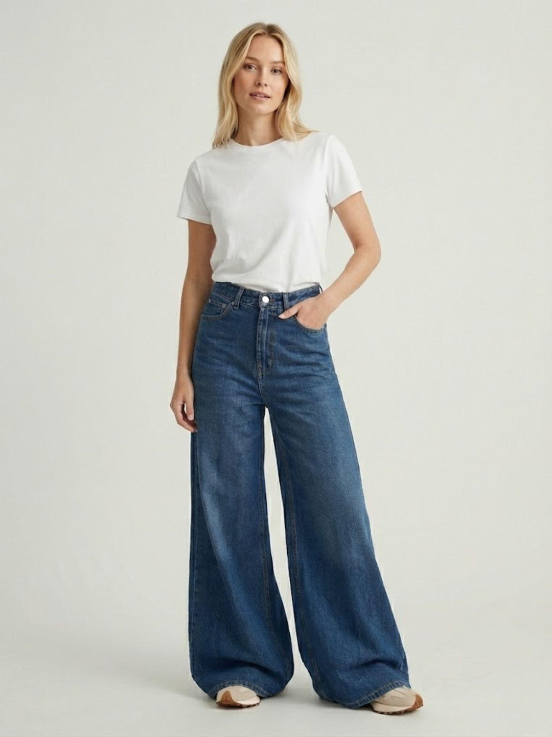 Jeans extra wide leg lavaggio scuro 80975KCEY DISEL ANDREA MORANDO 