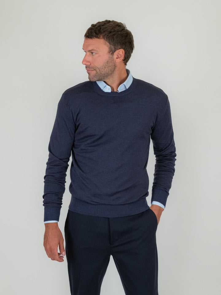 GIROCOLLO IN LANA MERINO BLU F2W4CT00M021 114 ANDREA MORANDO 