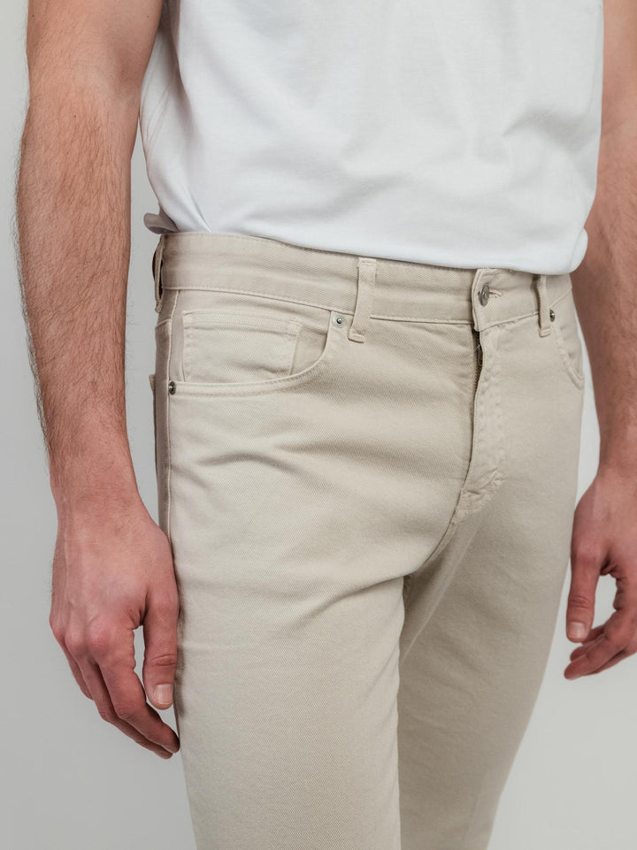 PANTALONE 5 TASCHE BEIGE 7607GSB BEIGE ANDREA MORANDO 