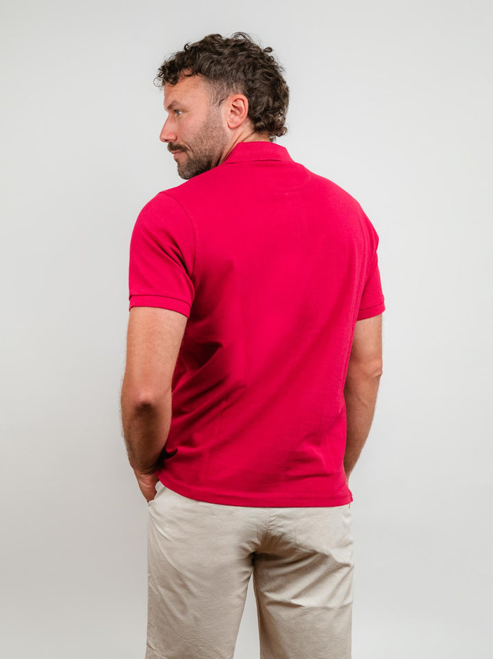POLO IN COTONE PIQUET ROSSA