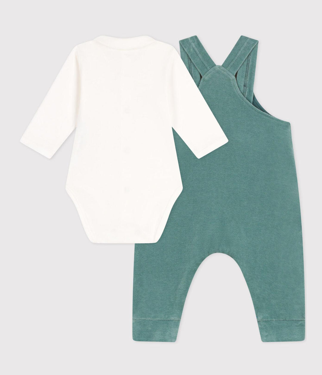 COMPLETO BODY E SALOPETTE IN VELLUTO BEBÈ A082X 01 PETIT BATEAU 