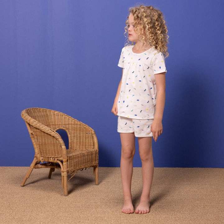 Pigiama corto bambina in cotone con animali marini A06XW 01 PETIT BATEAU 
