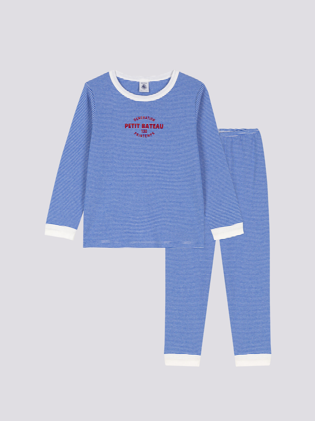 PIGIAMA MILLERIGHE IN COTONE BAMBINA/BAMBINO A080D 02 PETIT BATEAU 