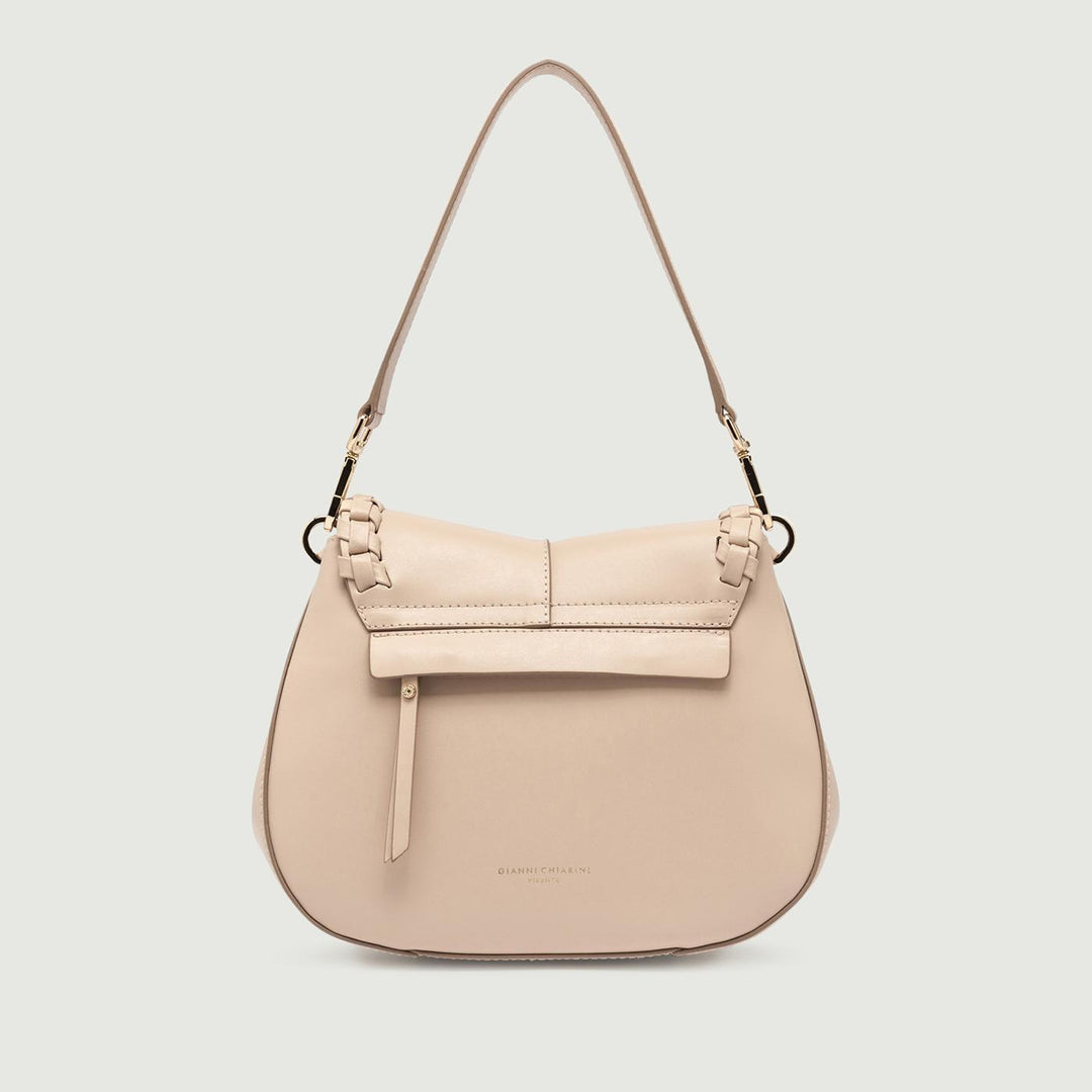Borsa a spalla Helena Round special in pelle Cream BS 10846 PRCK-THR 2971 GIANNI CHIARINI 
