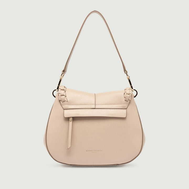 Borsa a spalla Helena Round special in pelle Cream BS 10846 PRCK-THR 2971 GIANNI CHIARINI 