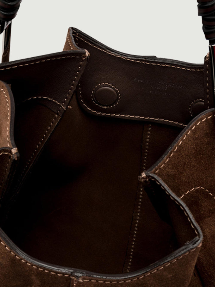 BORSA ERA IN CAMOSCIO CHOCOLATE 11071 CM-PL 2196 GIANNI CHIARINI 