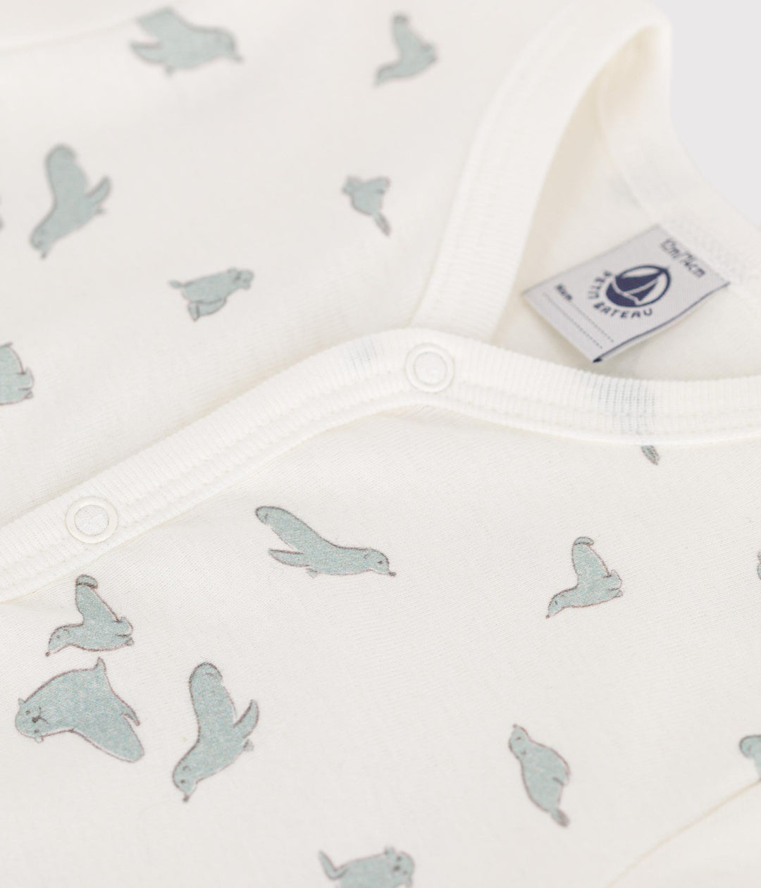 Tutina corta in cotone stampa foche